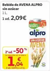 Alcampo Alpro - bebida de avena sin azucar oferta