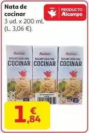 Alcampo Auchan - nata de cocinar oferta