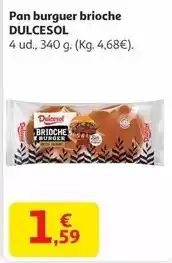 Alcampo Dulcesol - pan burguer brioche oferta