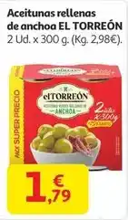 Alcampo El torreón - aceitunas rellenas de anchoa oferta