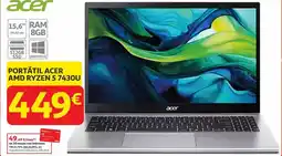 Alcampo Acer - portátil aer amd ryzen 5 7430u oferta