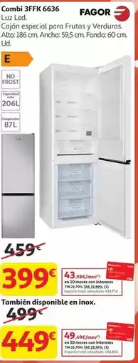 Alcampo Fagor - combi 3ft6k oferta