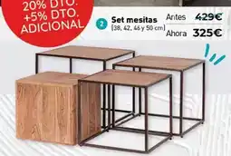 Mubak Set mesitas oferta