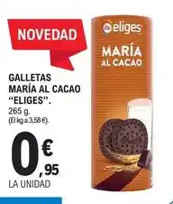 E.Leclerc Eliges - galletas maria al cacao oferta
