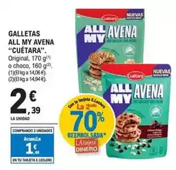 E.Leclerc Cuétara - galletas all my avena oferta