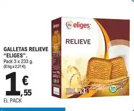 E.Leclerc Eliges - galletas relieve oferta