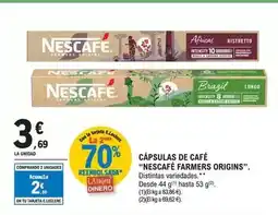E.Leclerc Nescafé farmers origins - cápsulas de café oferta