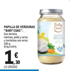 E.Leclerc Baby cuac - papilla de verduras oferta
