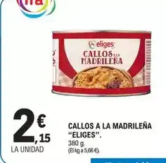 E.Leclerc Eliges - callos a la madrileña oferta