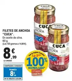 E.Leclerc Cuca - filetes de anchoa oferta