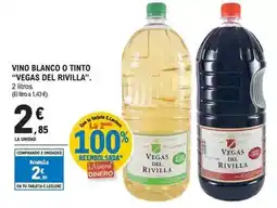 E.Leclerc Vegas del rivillas - vino blanco o tinto oferta