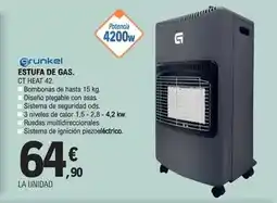 E.Leclerc Grunkel - estufa de gas ct heat 42 oferta