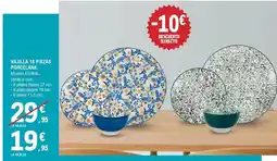 E.Leclerc Vajilla 16 piezas porcelana oferta