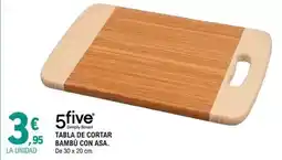 E.Leclerc 5 five simply smart - tabla de cortar bambú con asa oferta