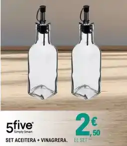E.Leclerc 5 five simply smart - set aceitera + vinagrera oferta