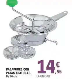 E.Leclerc Pasapurés con patas abatibles oferta