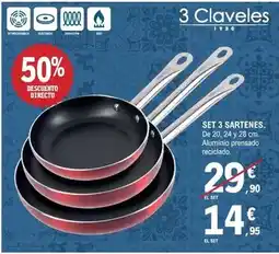 E.Leclerc 3 claveles - sartenes oferta