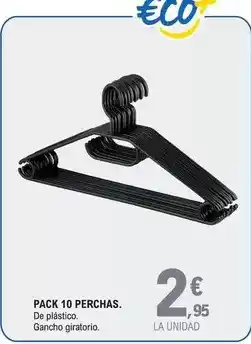 E.Leclerc Eco+ - pack 10 perchas oferta