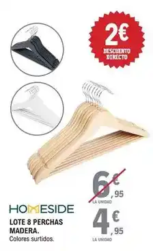 E.Leclerc Homeside - perchas madera oferta