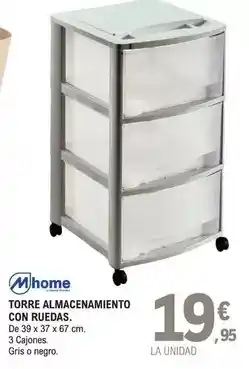 E.Leclerc M-home - torre almacenamiento con ruedas oferta