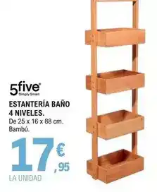 E.Leclerc 5 five simply smart - estantería baño 4 niveles oferta