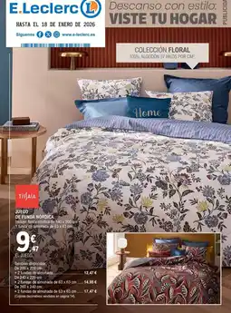 E.Leclerc Tissaia - juego de funda nordica oferta