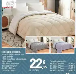 E.Leclerc Edredón bicolor oferta