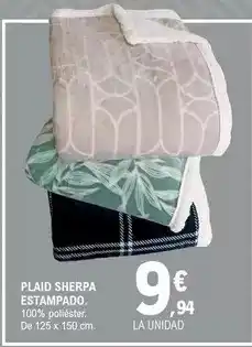 E.Leclerc Plaid sherpa estampado oferta