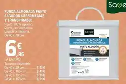 E.Leclerc Savel - funda almohada punto algodon impermeable y transpirable oferta