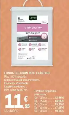 E.Leclerc Savel - funda colchon rizo elástico oferta