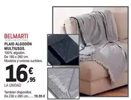 E.Leclerc Belmarti - plaid algodon multiusos oferta