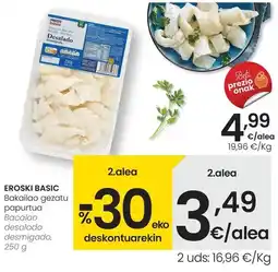 Eroski Eroski basic - bacalao desalado desmigado oferta