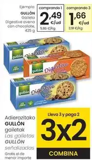 Eroski Gullón - galleta digestive avena con chocolate oferta