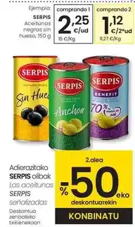 Eroski Serpis - aceitunas negras sin hueso oferta