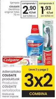 Eroski Colgate - dentifrico original total oferta
