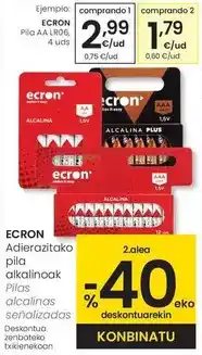 Eroski Ecron - pila aa lr06 oferta