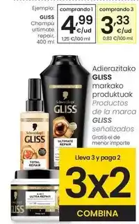 Eroski Gliss - champú ultimate repair oferta