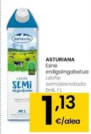 Eroski La asturiana - leche semidesnatada oferta
