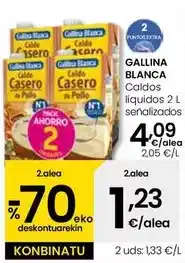 Eroski Gallina blanca - caldos liquidos senalizados oferta
