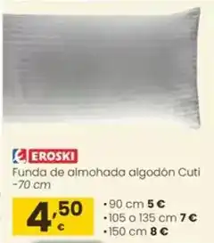 Eroski Eroski - funda de almohada algodón cuti oferta