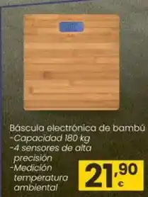 Eroski Jata - báscula electrónica de bambú oferta