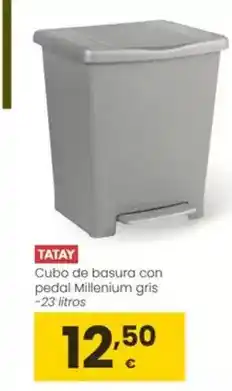 Eroski Tatay - cubo de basura con pedal millenium gris oferta