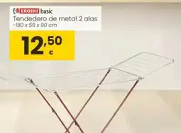 Eroski Eroski basic - tendedero de metal 2 alas oferta