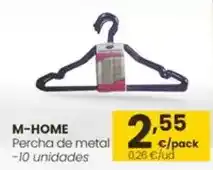 Eroski M-home - percha de metal oferta