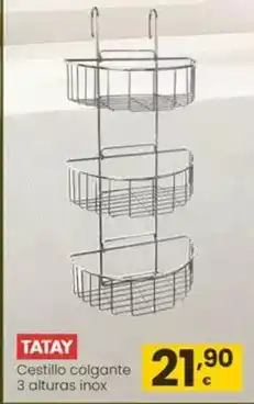 Eroski Tatay - cestillo colgante 3 alturas inox oferta