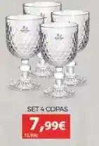 Eroski Santa clara - set 4 copas oferta