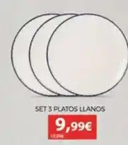 Eroski Santa clara - set 3 platos llanos oferta