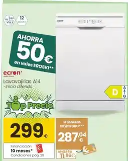 Eroski Ecron - lavavajillas a14 oferta