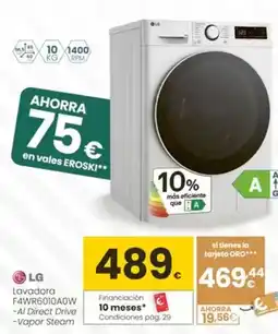 Eroski Lg - lavadora f4wr6010a0w oferta
