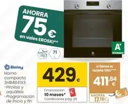 Eroski Balay - horno compacto 3hb4841x3 oferta